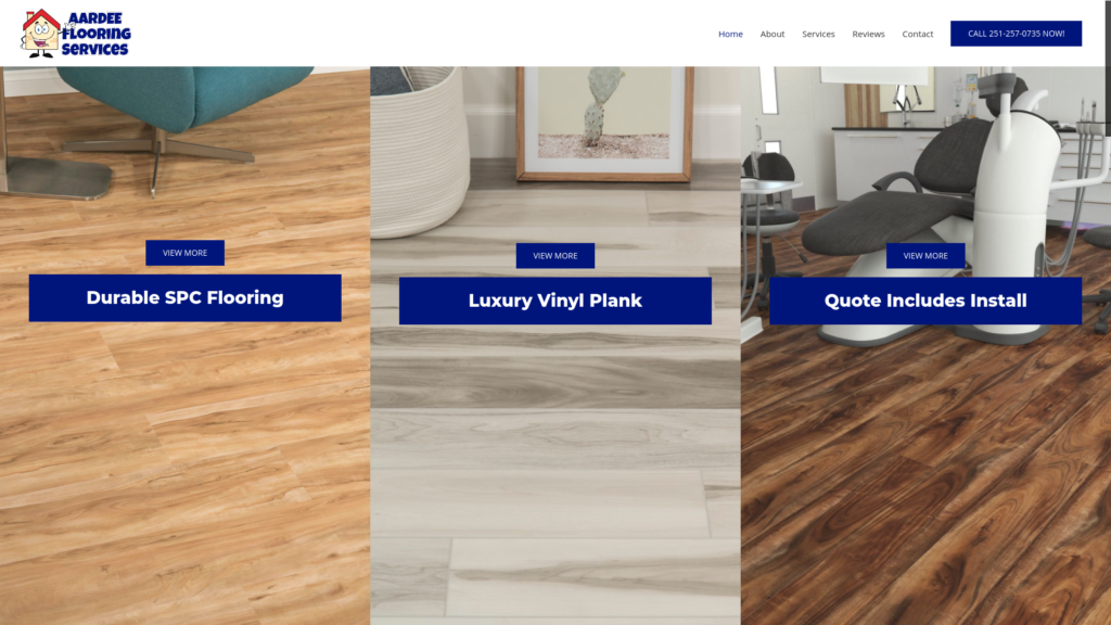 Aardee Flooring Google Business Profile, Google Ads